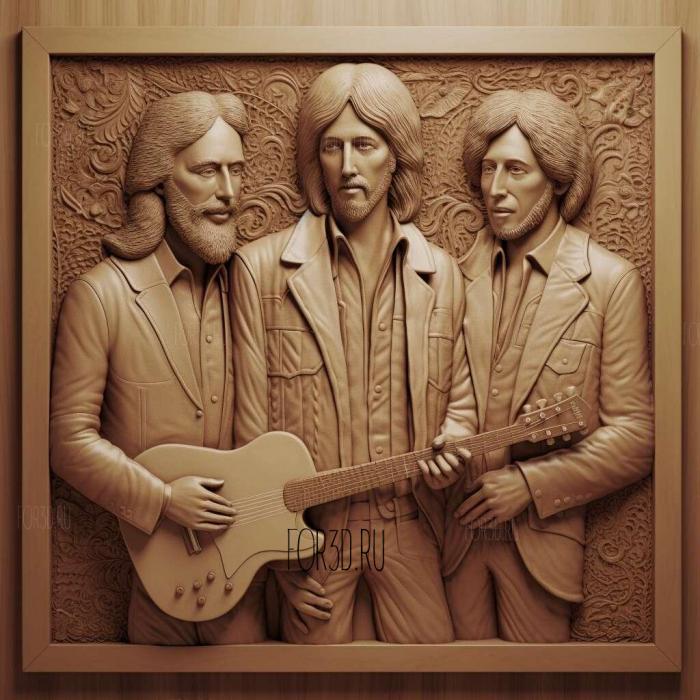 Bee Gees 4 stl model for CNC